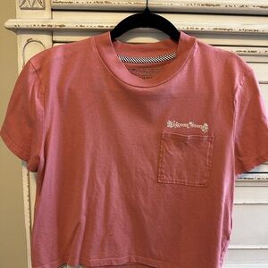 Volcom Pink Short Sleeve Crop Tee